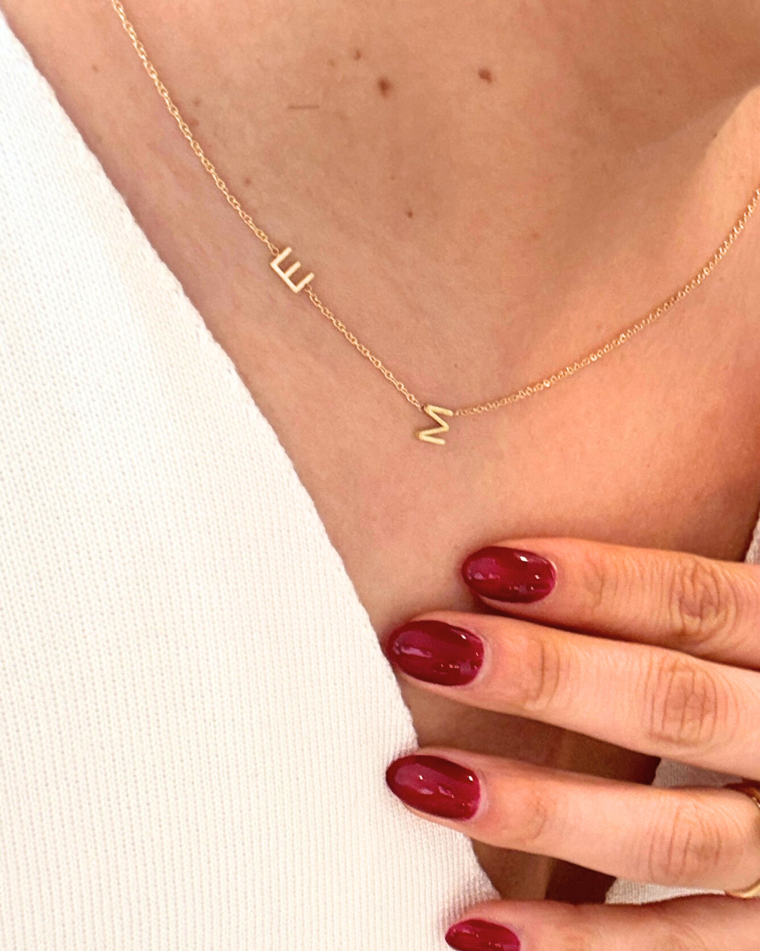 Asymmetrical Initial Necklace