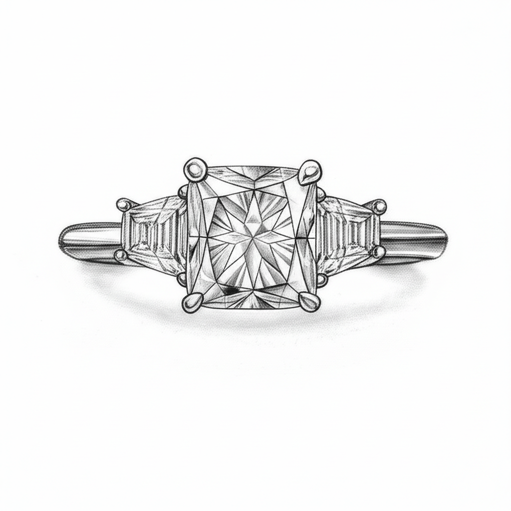 Three Stone Engagement Ring