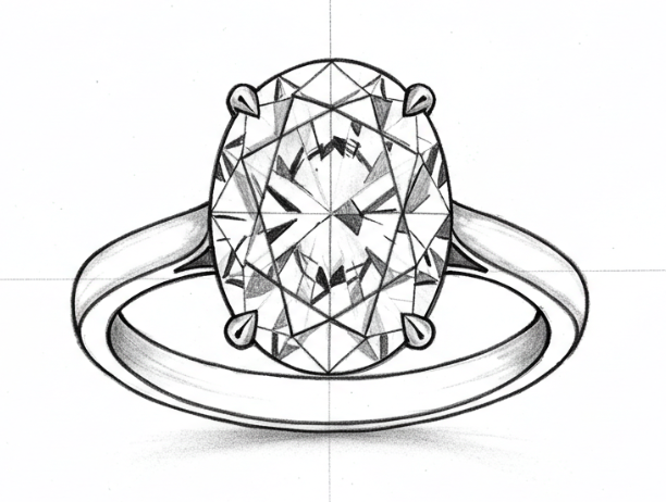 Oval Solitaire Engagement Ring