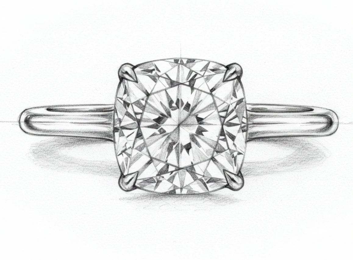 Cushion Cut Engagement Ring