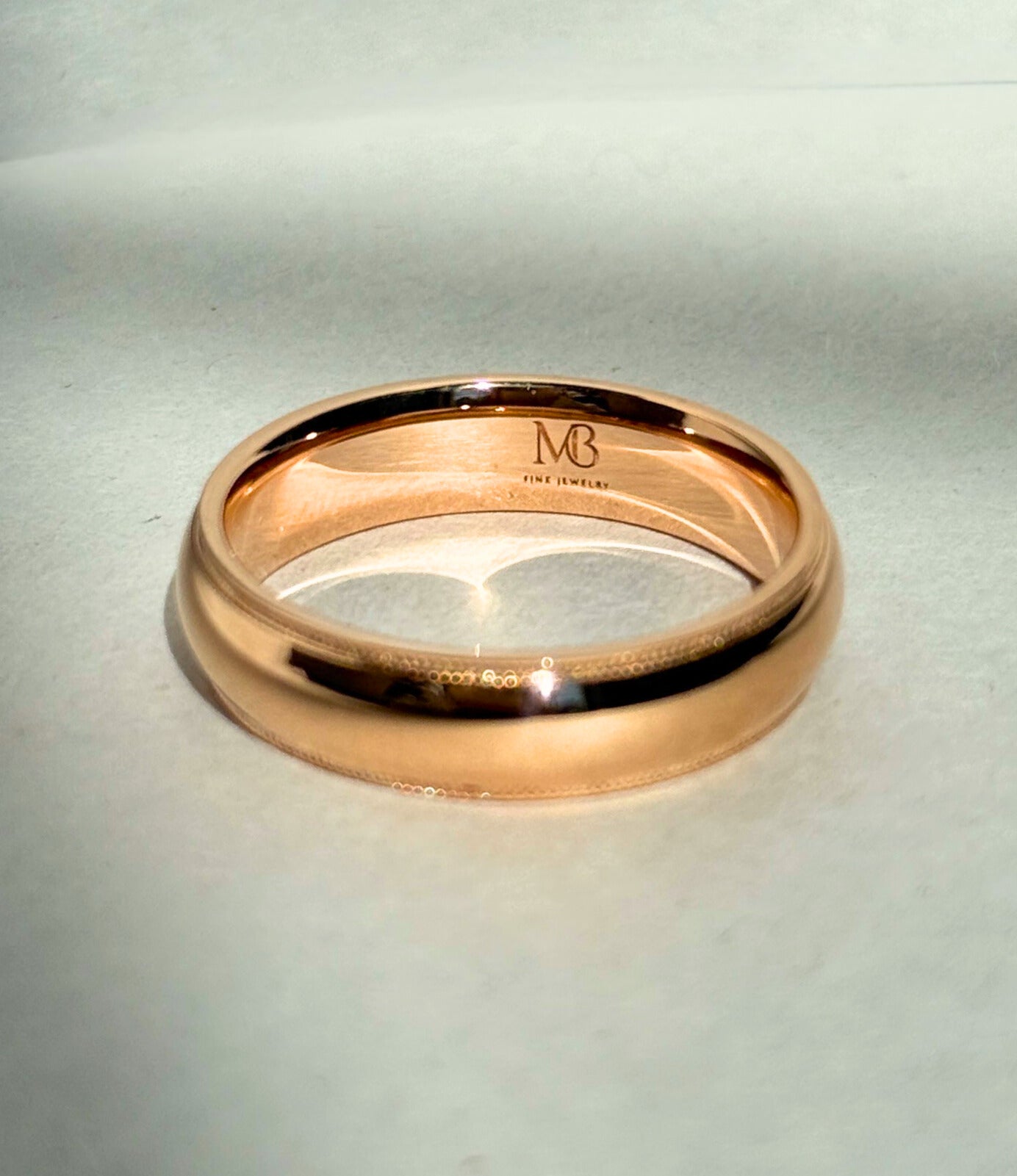 18K Rose Gold 6mm Man's Band