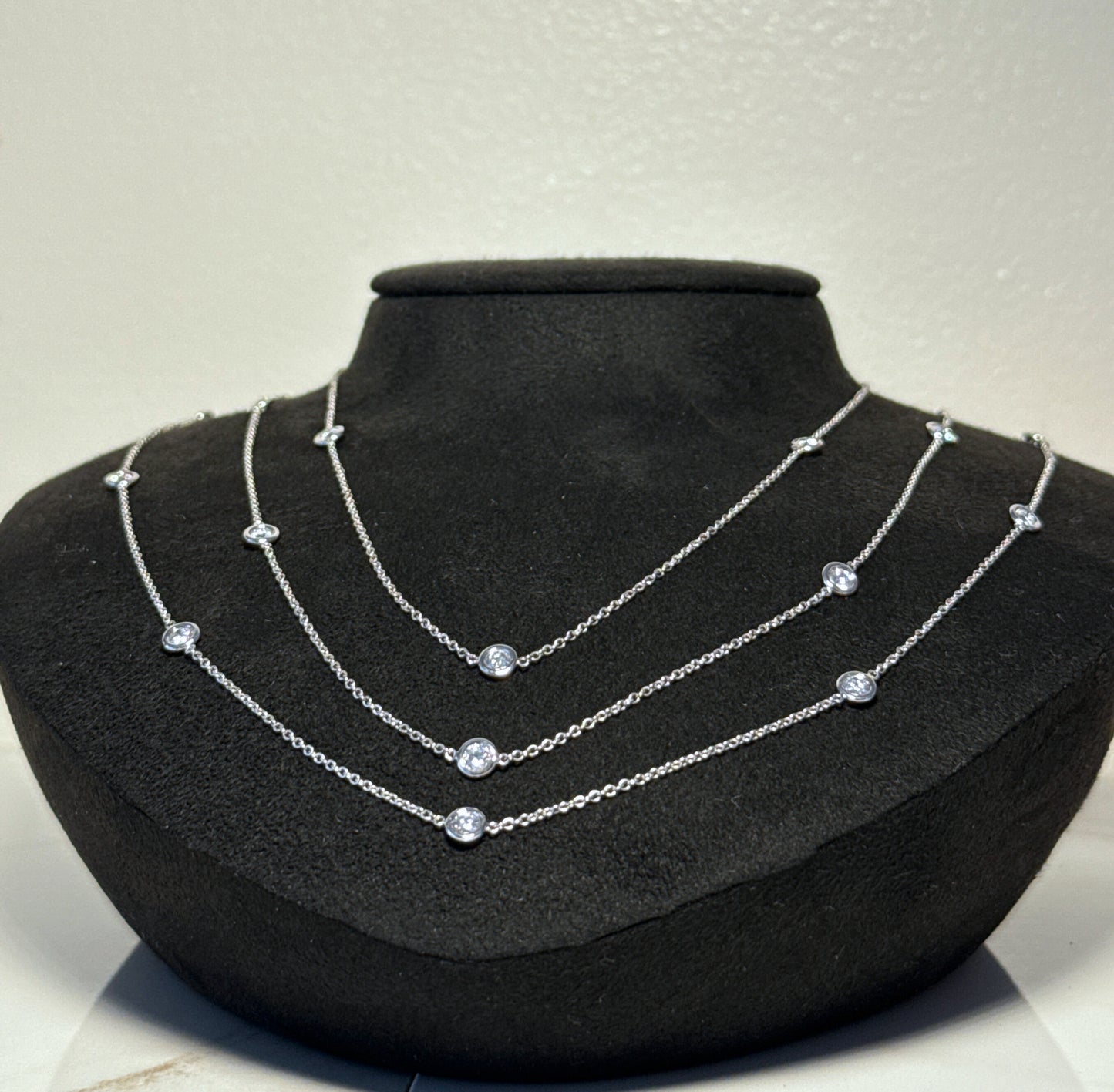 Three-Row Diamond Necklace