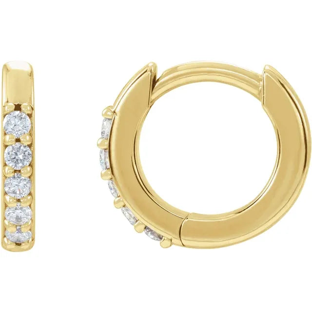 Diamond Huggie Earrings
