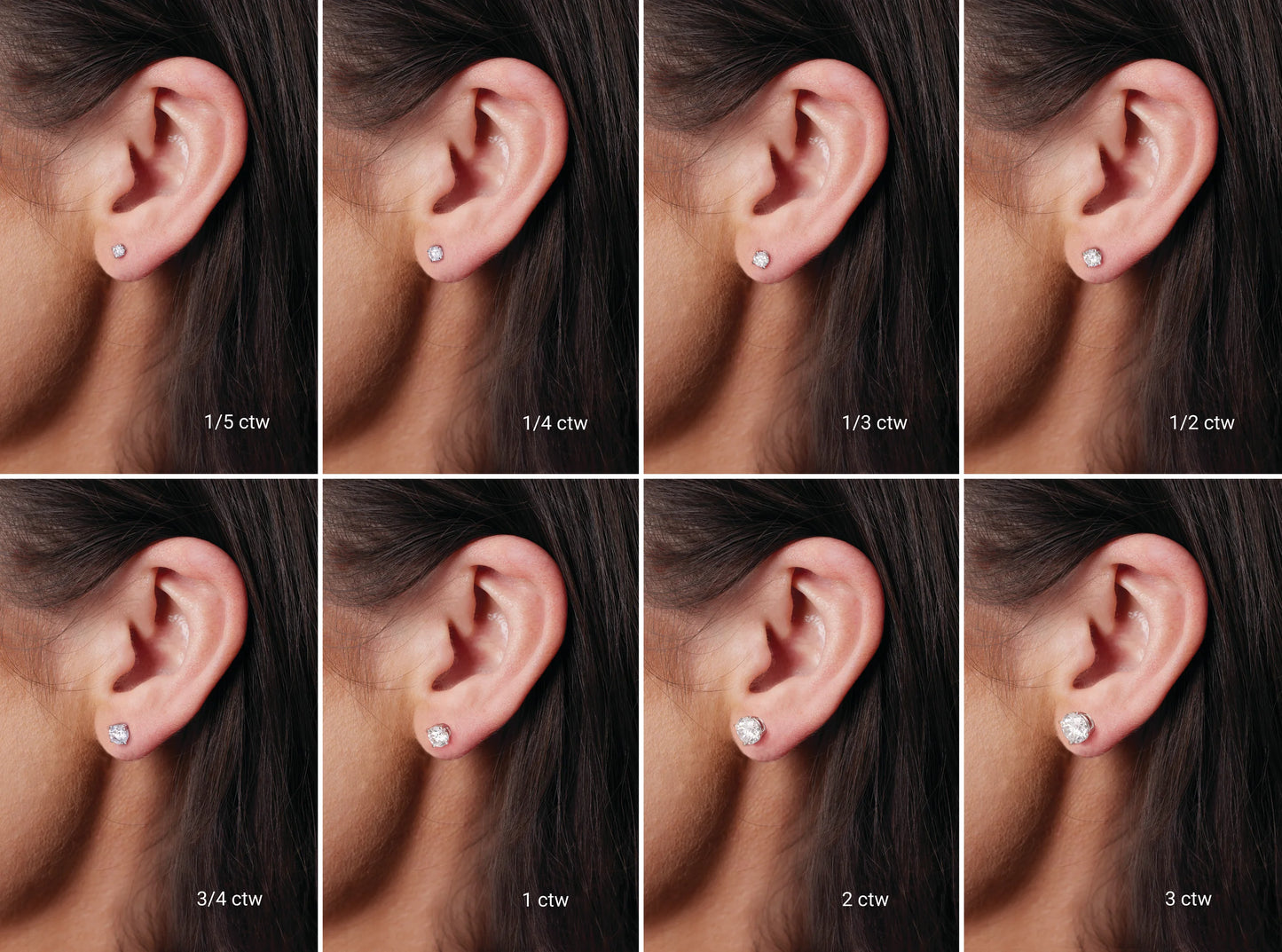 Natural Diamond Stud Earrings