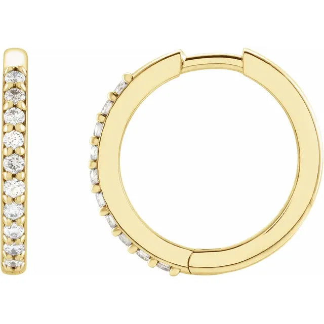 Diamond Huggie Earrings
