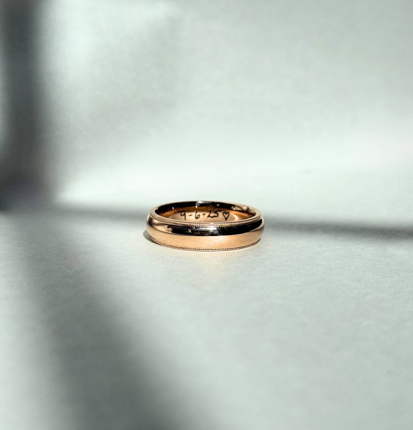 18K Rose Gold 6mm Man's Band