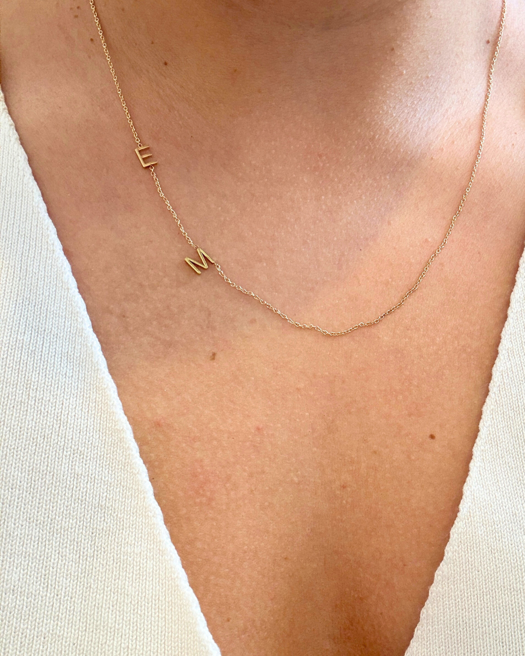 Asymmetrical Initial Necklace