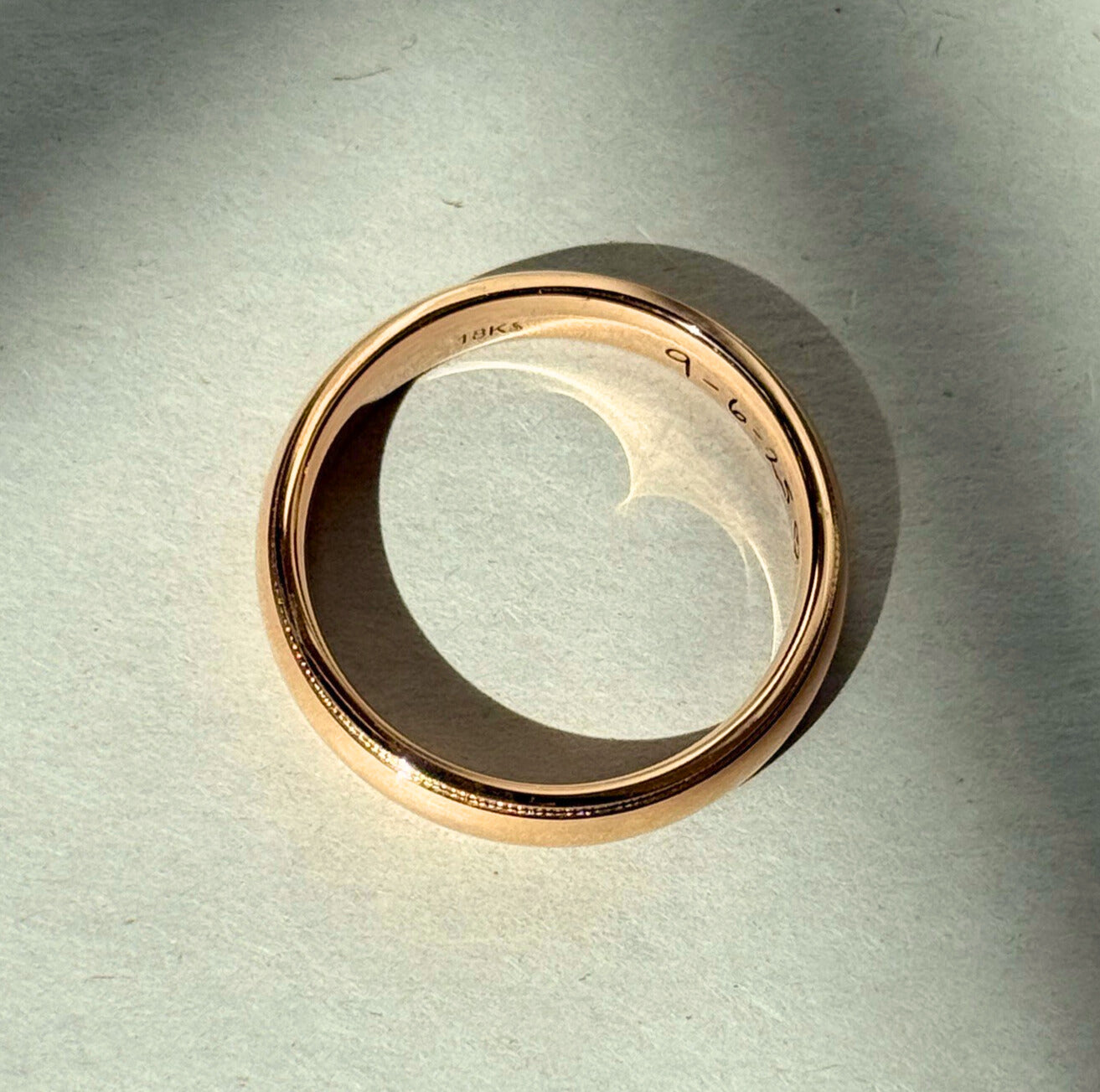 18K Rose Gold 6mm Man's Band