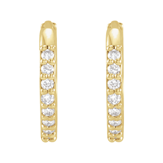 Diamond Huggie Earrings