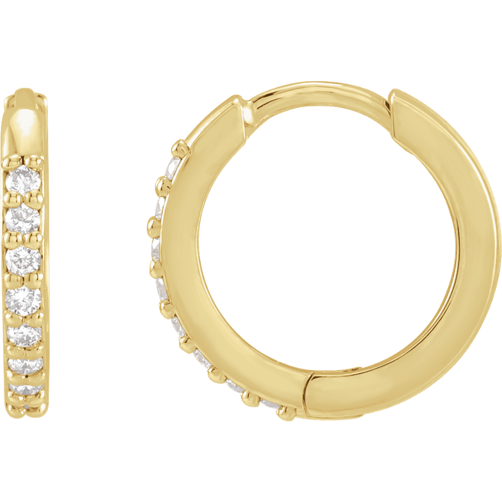 Diamond Huggie Earrings