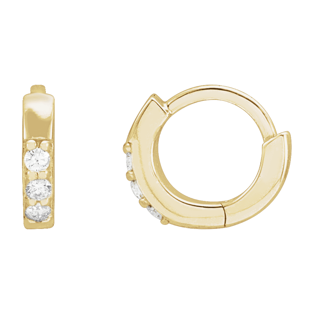 Diamond Huggie Earrings