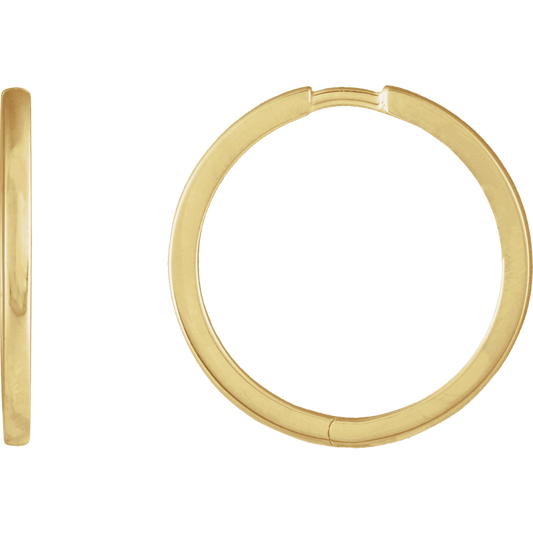 Hinged Gold Hoop Earrings