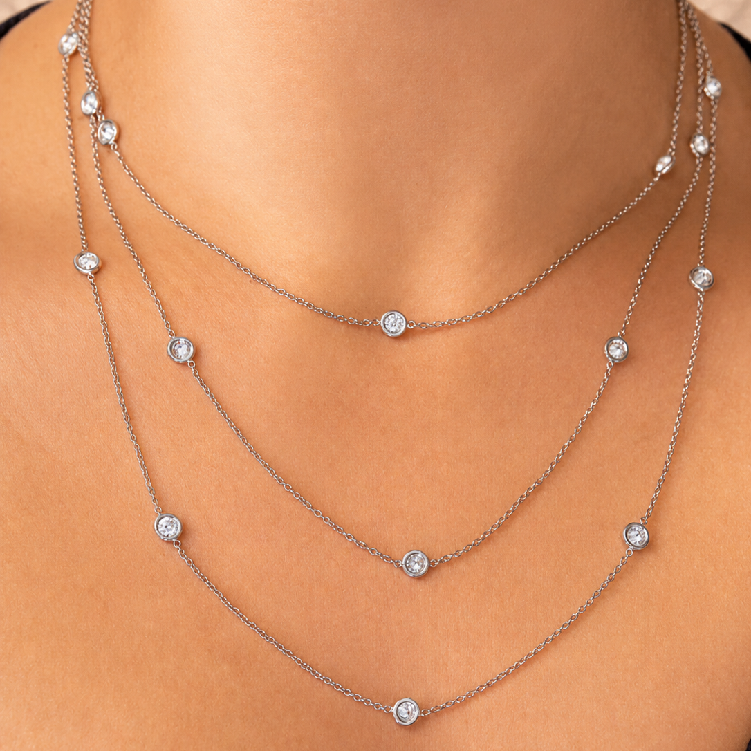 Three-Row Diamond Necklace