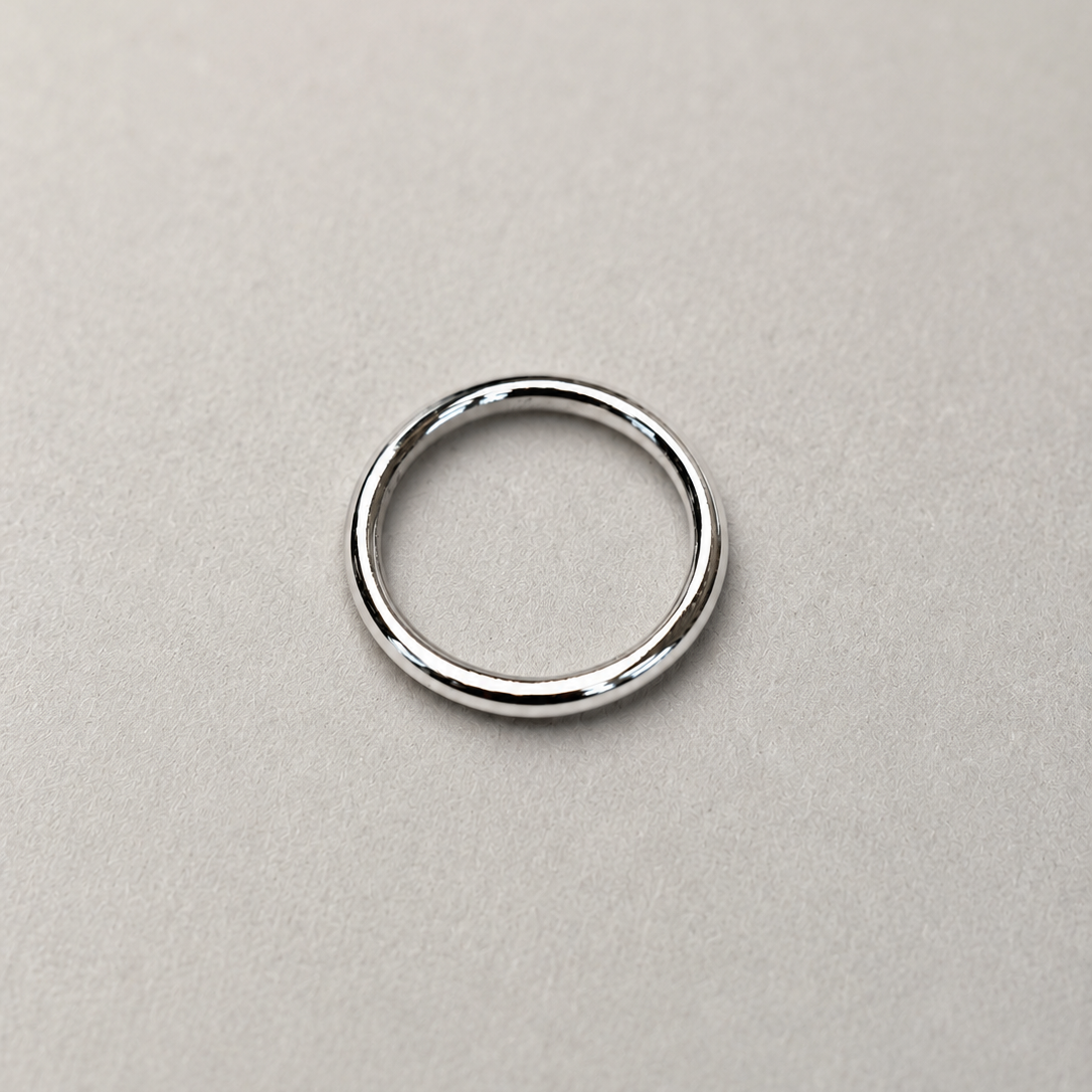 14K Custom White Gold Band