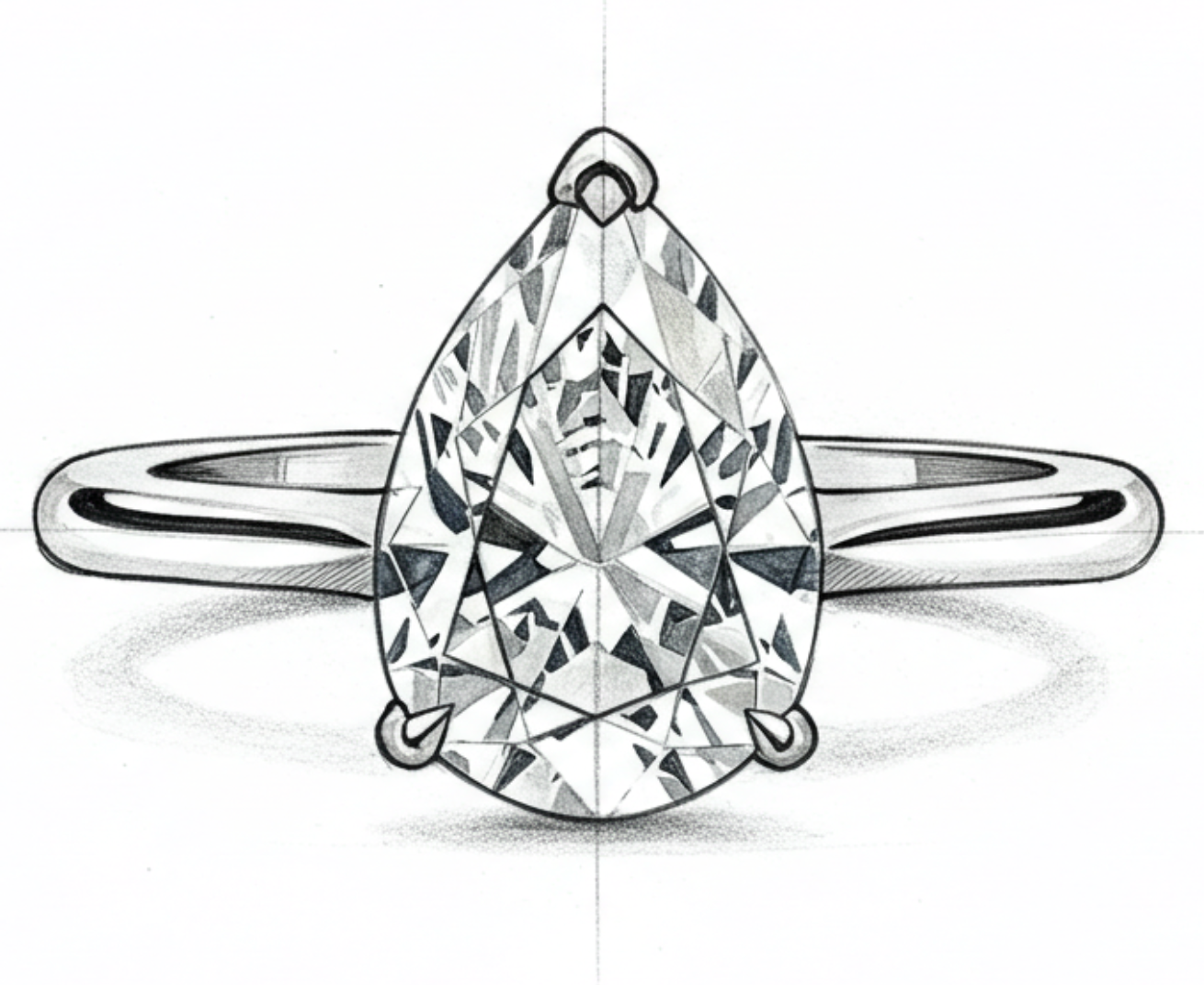 Pear Shape Engagement Ring