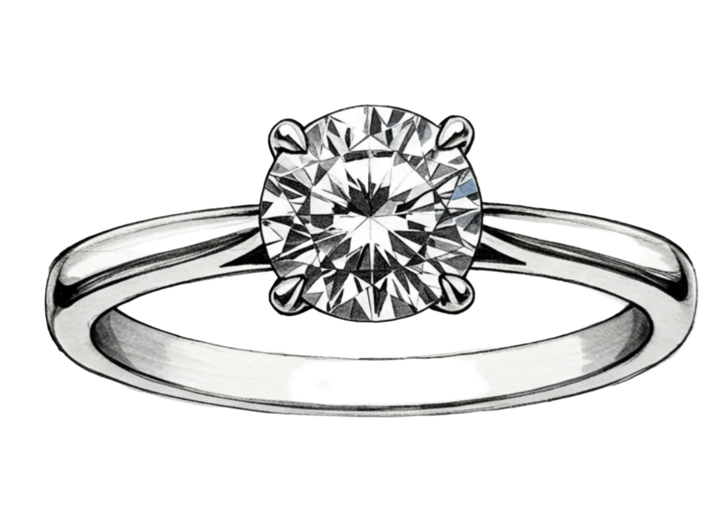 Round Solitaire Engagement Ring