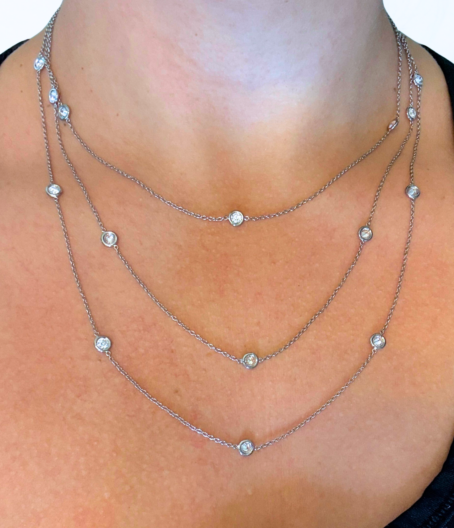 Three-Row Diamond Necklace
