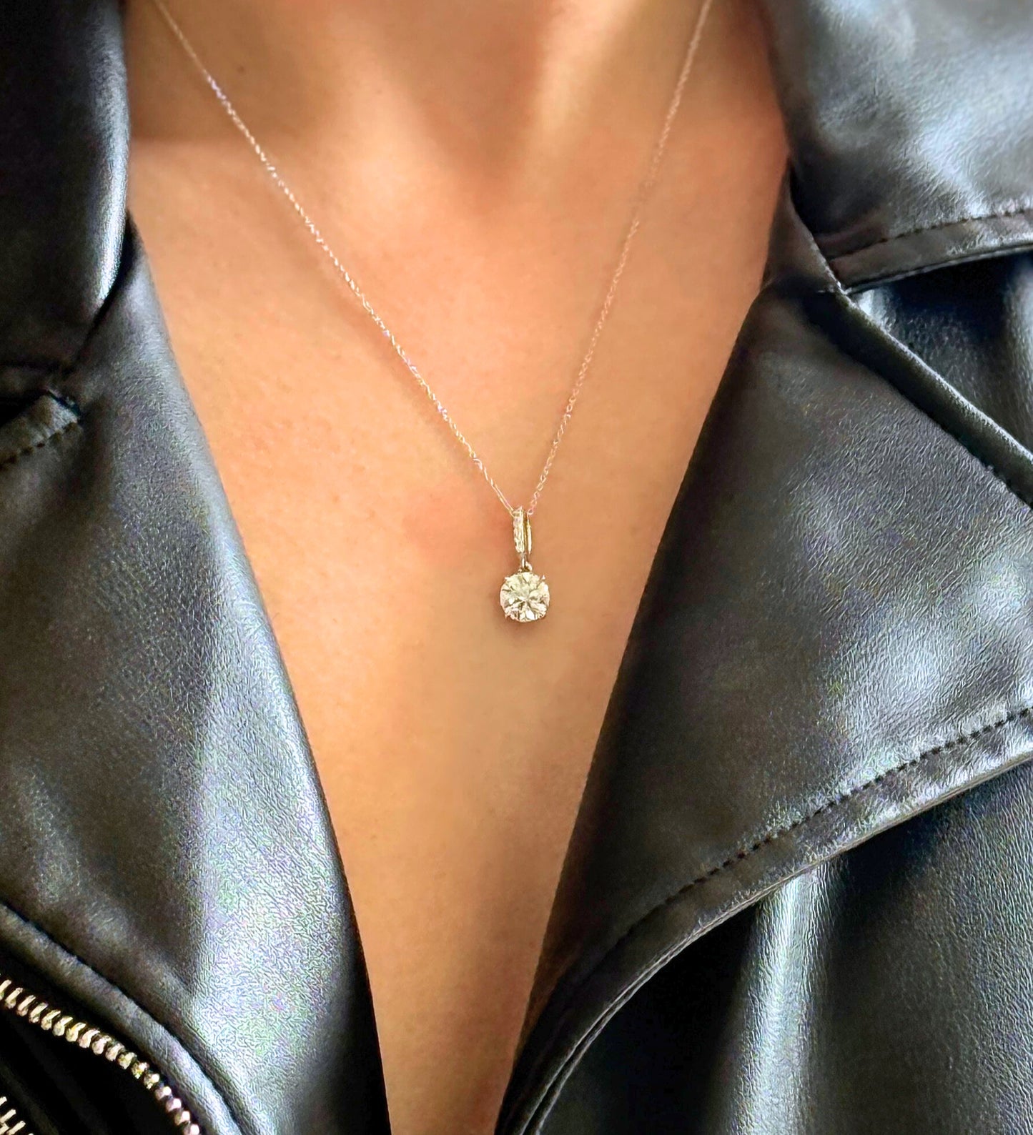 Solitaire Necklace with a cute touch