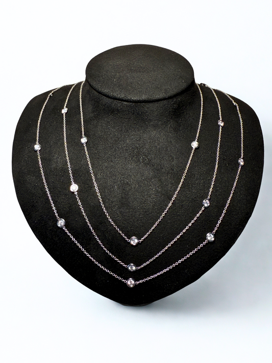 Three-Row Diamond Necklace